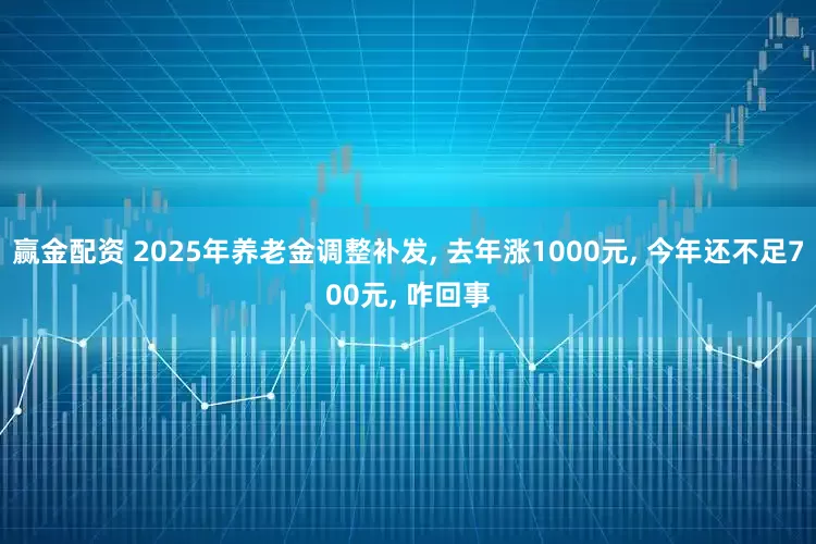 赢金配资 2025年养老金调整补发, 去年涨1000元, 今年还不足700元, 咋回事